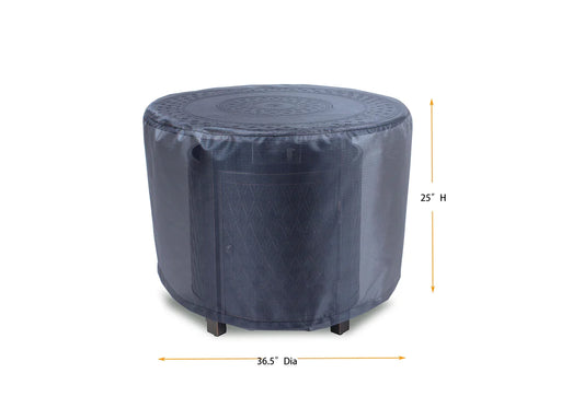 Shield - Round Fire Table Cover - DIA36.5''x25''H - Mercury - COV-MTR36