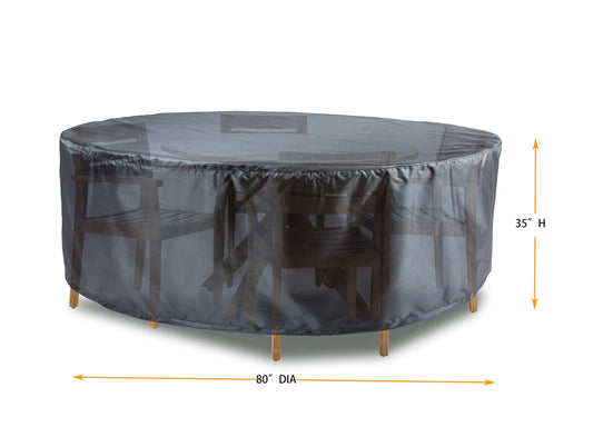 Shield - Dining Set Cover Round - 80"Dia x 35"H Gold - COV-GTR80