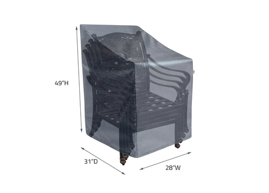 Shield - Stacked Chair Cover - 28"Wx19"Dx46"H - Mercury - COV-M111