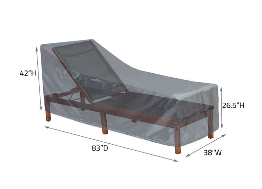 Shield - Chaise Lounge Cover Large - 38"Wx83"Dx42"H - Mercury - COV-M121L