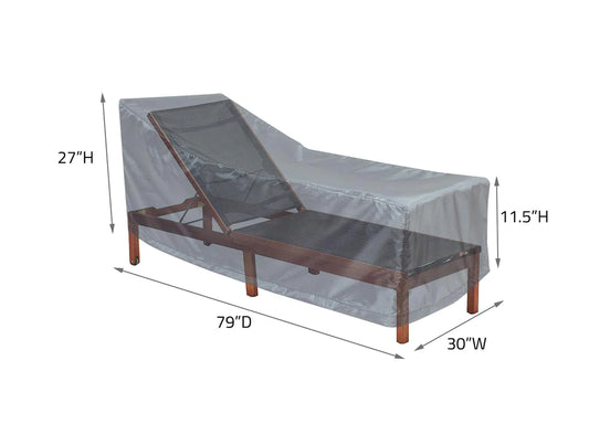 Shield - Chaise Lounge Cover Small - 30"Wx79"Dx27"H - Mercury - COV-M121S