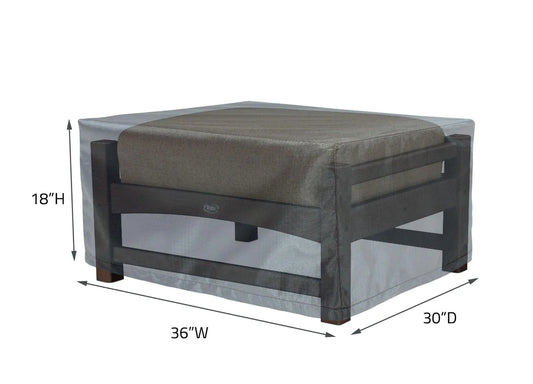 Shield - Ottoman Cover Large - 36"Wx30"Dx18"H - Mercury - COV-M210