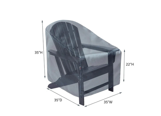 Shield - Lounge Chair Chair Cover - 35"Wx35"Dx35"H - Mercury - COV-M211