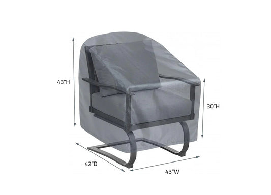Shield - Lounge Chair Cover X Large - 43"Wx42"Dx43"H - Mercury - COV-M241