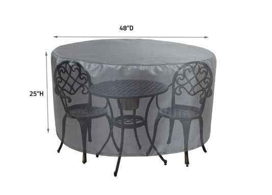 Shield - Round/Square Table Chair Cover 36" - DIA48"X25"X25"H - Mercury - COV-M531