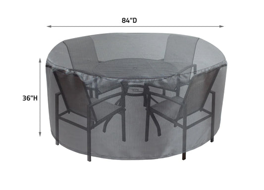 Shield - Round/Square Table Chair Cover 48" - DIA84'"x36'" - Mercury - COV-M551