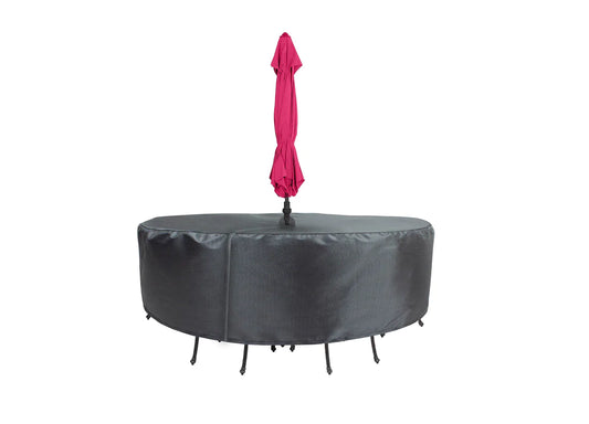 Shield - Round/Square Table Chair Cover 48" Velcro - DIA84'"x36'" - Mercury - COV-M552