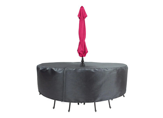 Shield - Round/Square Table Chair Cover 54" Velcro - DIA92'"x36'" - Mercury - COV-M572