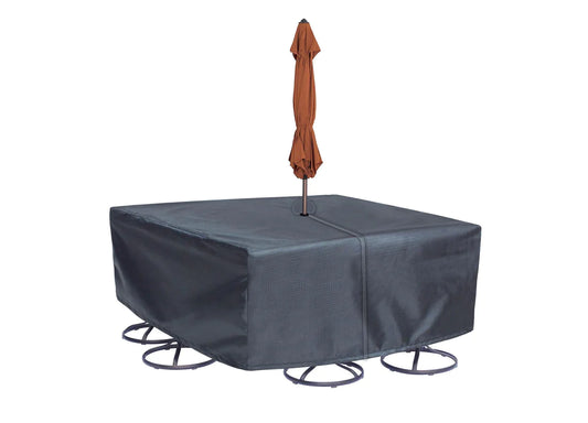 Shield - Round/Square Table Chair Cover 72" Velcro - 120''Wx120''Dx36''H - Mercury- COV-M598