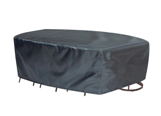 Shield - Oval/Rectangle Table Chair Cover 2X-Large - 96''Wx180''Dx36''H - Mercury - COV-M697