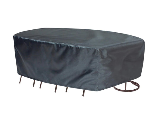 Shield - Oval/Rectangle Table Chair Cover X-Large - 92"Wx128"Dx36"H - Mercury - COV-M699