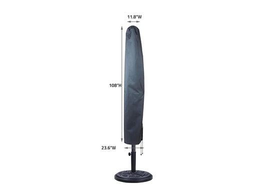 Shield - Umbrella Cover Rectangle - 21.65''/23.62''Wx110''H - Mercury - COV-M910