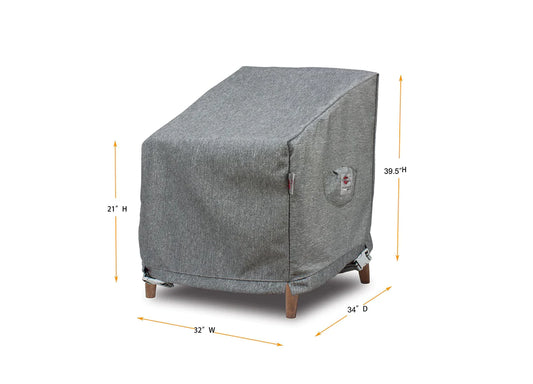 Shield - Chair Cover Club Chair Large High Back - 32"W x 34"D x 39.5"H - Platinum - COV-PC21H