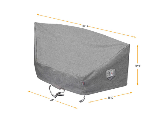 Shield - Circular Sofa Cover 86''/44''Wx36''Dx32''H Platinum - COV-PC302