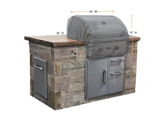 Shield - Grill Cover Platinum 38" Build-in Grill Cover (39"x26"x15") - COV-PGH38