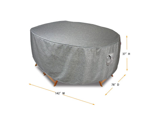 Shield - Dining Set Cover Rectangle - 142" W x 78" D x 37" H Platinum - COV-PT14278