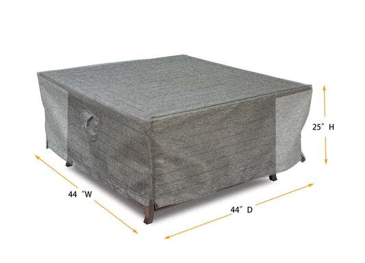 Shield - Fire Table Cover Square - 44" W x 44" D x 25" H Platinum - COV-PT44