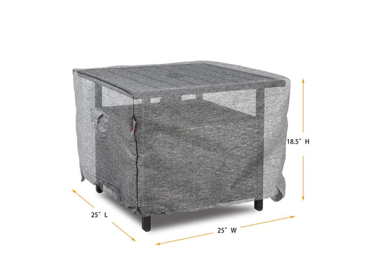 Shield - Accent Table Cover - 25''Wx25'Dx18.5''H - Platinum - COV-PTA24