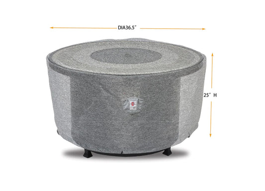 Shield - Fire Table Cover Round - 36.5'Dia'x25''H Platinum - COV-PTR36