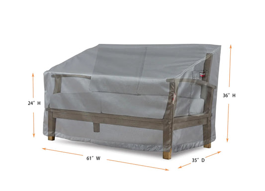 Shield - Love Seat Cover Large - 61"W x 35"D x 24''/36"H Titanium - COV-TC22W