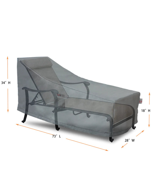 Shield - Lounge Cover Rectangle - 73"W x 28"D x 18''/22.5"/37''H Titanium - COV-TOL73