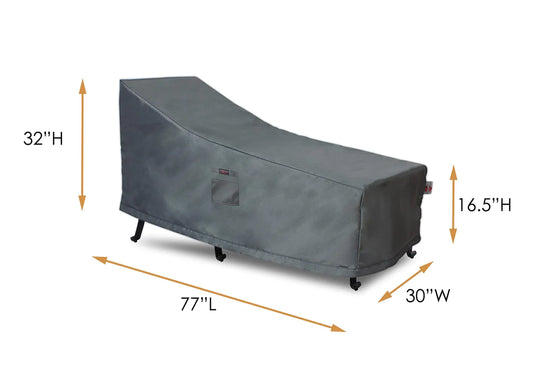 Shield - Lounge Cover Rectangle - 77"W x 30"D x 16.5''/22.5"/32''H Titanium - COV-TOL77