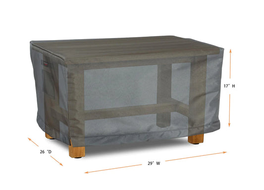 Shield - Ottoman Cover Rectangle - 29" W x 26" D x 17" H Titanium - COV-TOO