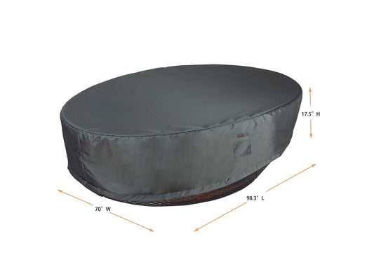 Shield - Lounge Cover Sun Bed - 70"W x 98.3"D x 17.5"H Titanium - COV-TOSB