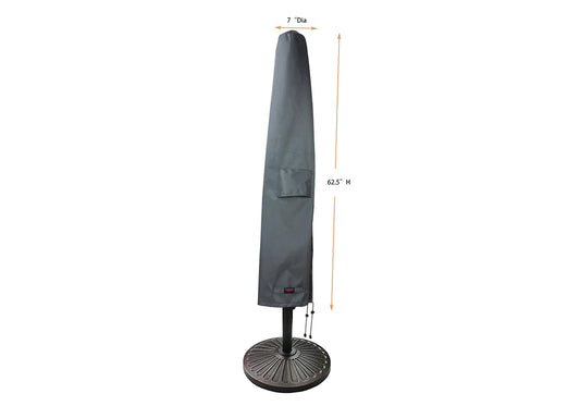 Shield - Umbrella Cover (Market Style) Round 9' - 7"Dia x 62.5"H Titanium - COV-TOU62