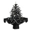 Christmas Time - 29" Snowy Black Tree with Star Topper and Black Skirt - Black