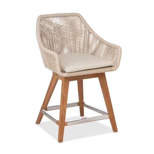 CO9 Design - Dalton Swivel Counter Stool with Dune Cushion - DA16CUSDA16DUNE