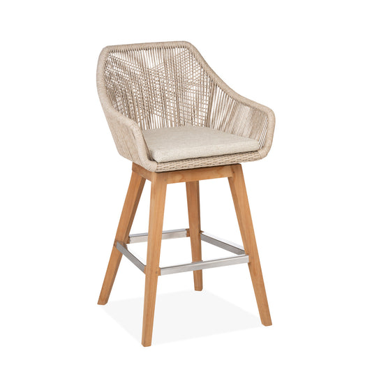 CO9 Design - Dalton Swivel Bar Stool w/ Dune Cushion - DA18CUSDA18DUNE