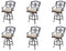 Darlee - Ten Star Patio Swivel Bar Stool with Cushion (Set of 6) - DL503-7-6
