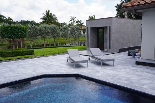 OUTSY - Sunrise Collection Extra Deep Seating Sun Lounger - Set of 2 - 0ASU-SSSL-GR