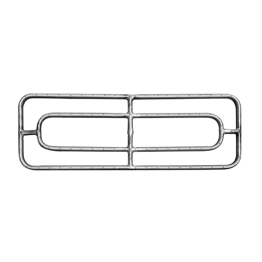 The Outdoor Plus - 12" x 30" Double Rectangle SS Burner - OPT-DR1230