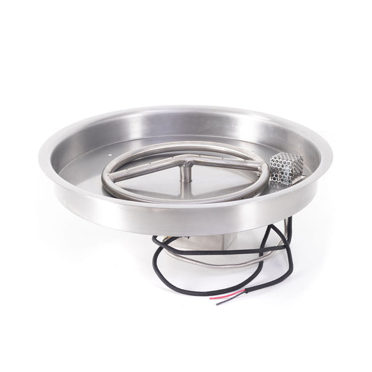 The Outdoor Plus - 25" Round Drop-in & 18" Lotus Stainless Steel Burner - OPT-PBRLF25