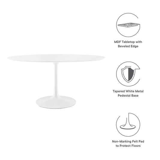 Modway - Lippa 60" Oval Wood Top Dining Table - EEI-1121