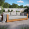 Modway - Tahoe Outdoor Patio Acacia Wood Sofa - Light Gray - EEI-6784-NAT-LGR