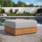 Modway - Tahoe Outdoor Patio Acacia Wood Ottoman - Light Gray - EEI-6785-NAT-LGR