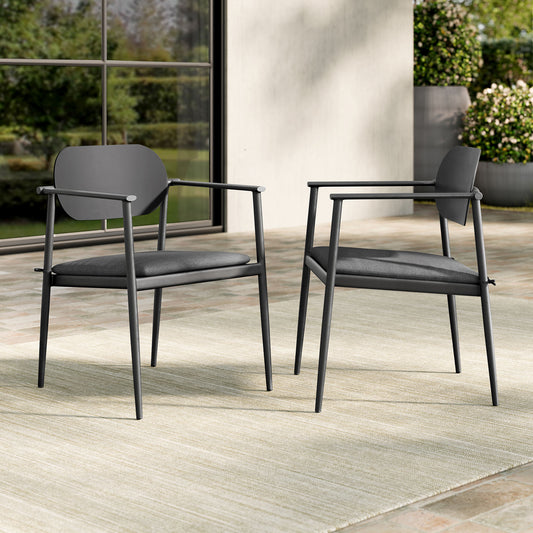 Modway - Aeris Stackable Outdoor Patio Aluminum Dining Armchair Set of 2 - EEI-7148
