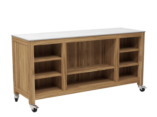 CO9 Design - Fresco Kitchen Island on Wheels - Taupe