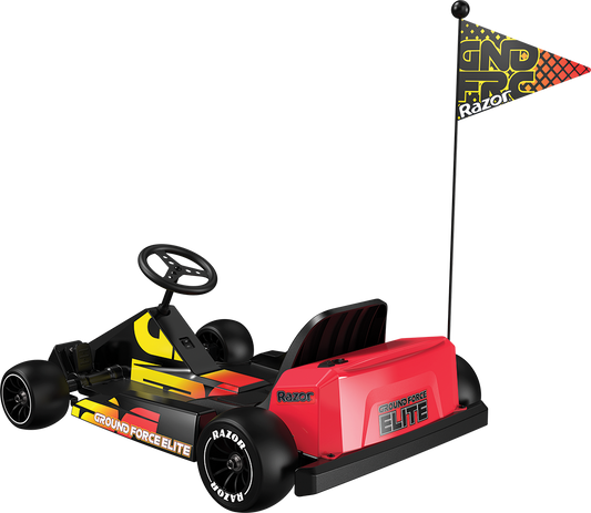 Razor - Ground Force Elite - Black/Red With Up to 14 mph Max Speed - 25143465