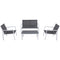 Mod Furniture - Harper 4-piece Sling Seating Set - White/Gray | HARP4PC-WG