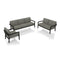 Harmonia Living - Pacifica 3 Piece Sofa Loveseat Set - Black | HL-PAC-BK-3SLSS