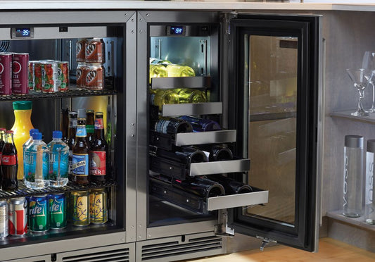 Perlick - 15" Signature Series Indoor Wine Reserve with stainless steel glass door- HP15WS-4