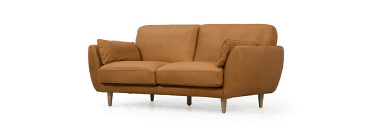 RST Brands - McCline 76-inch Leather Shelter Arm Sofa - Hand Tipped Camel | IP-3SOF-CLNE-CAM