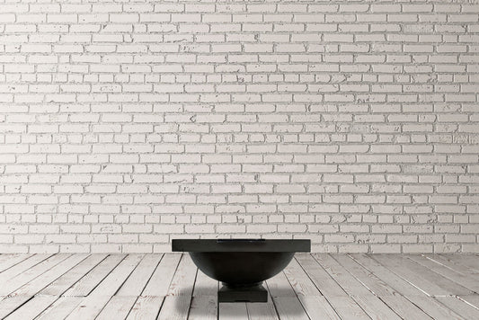 Prism Hardscapes - 29" Ibiza Concrete Fire Bowl NG/LP, Match Lit