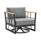 Armen Living - Veyda Outdoor Swivel Chair | LCVYSCHBLKDGRY