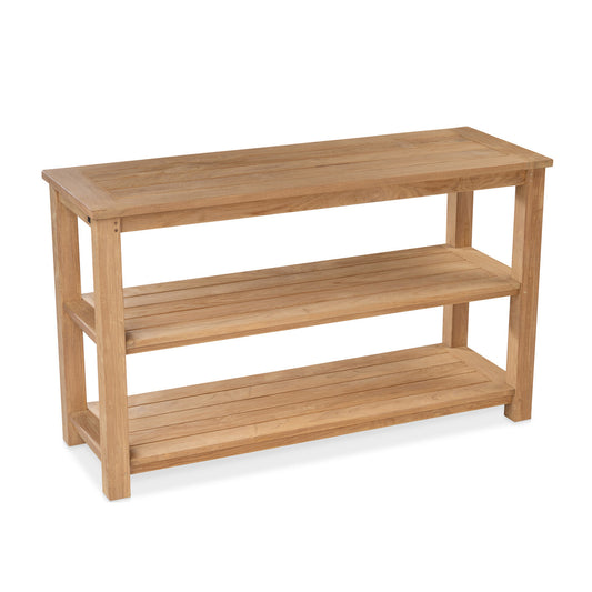 CO9 Design - Lakewood Essential Console Table w/ Three Shelves, Natural Finish Lakewood Essential Console Table w/ Three Shelves, Natural Finish