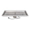 The Outdoor Plus - 96" x 12" Rectangular Rasied Lip Drop-in Pan & 84" x 6" Stainless Steel 'H' Burner - OPT-RLRCT9612